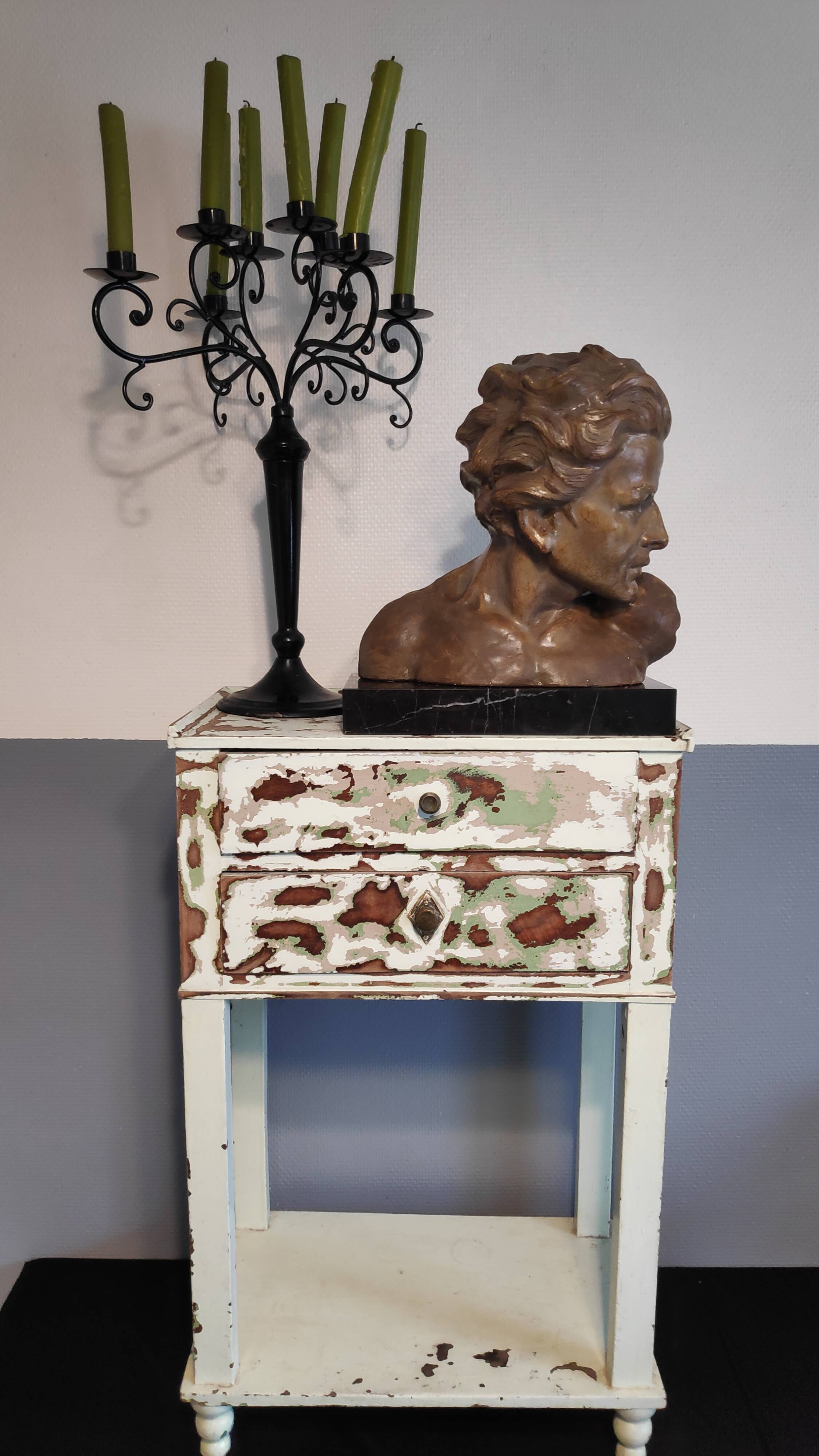 Bust of Mermoz in plaster by Giuseppe Carli (1915-1987)