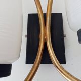 Vintage double tulip wall light from the 50s