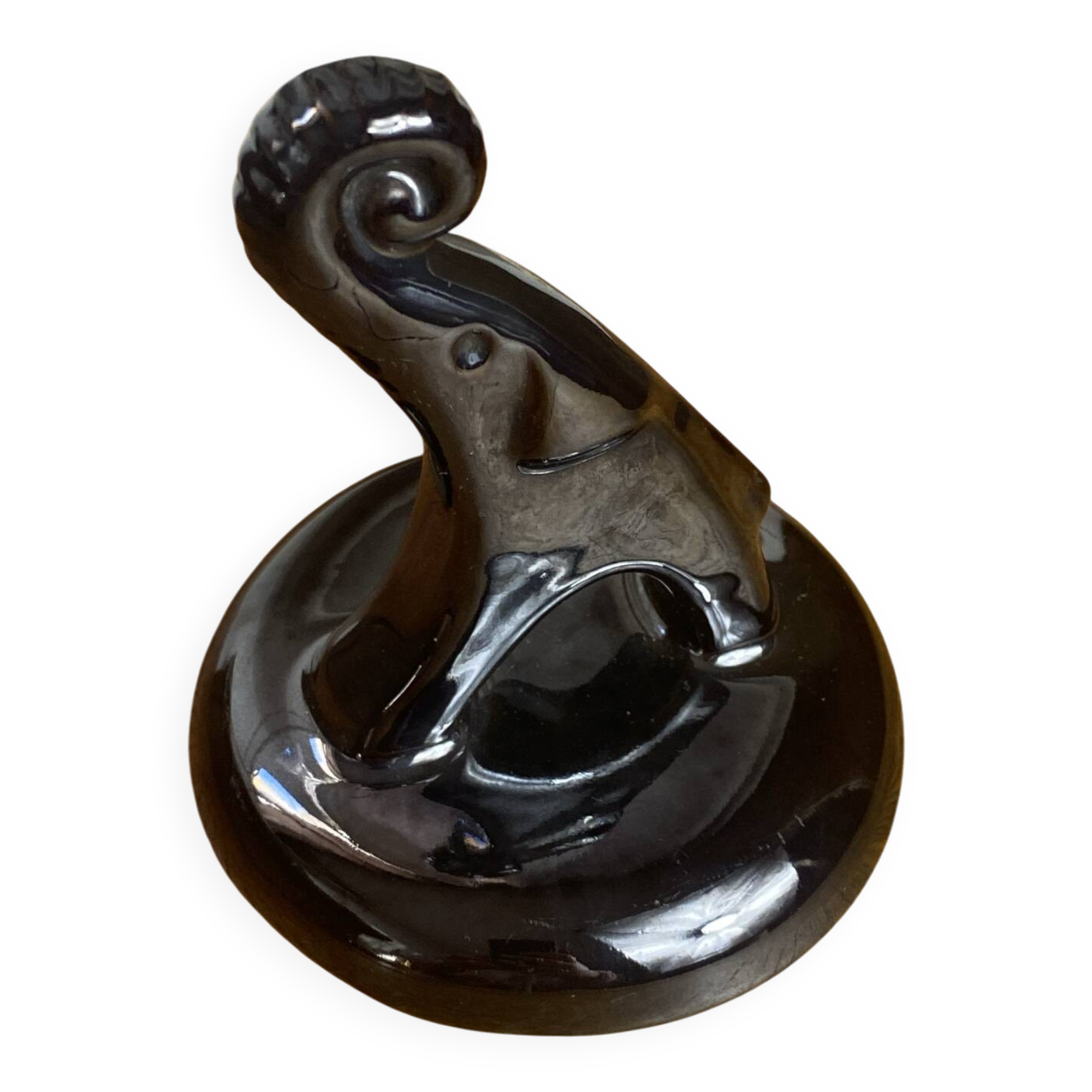 Éléphant en céramique vernissée