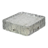 1 of 4 Square glass ice Murano ceiling light, Kaiser, Germany, 1970s