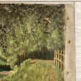 Landscape in oil on canvas signed