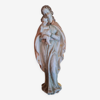 Vierge à L'enfant - début XXème - 34 cm