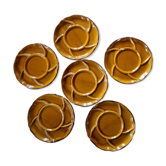 Series of 6 fondue plates