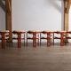 Ensemble de 6 chaises Augusto Savini Pamplona pour Pozzi, Italie 1965