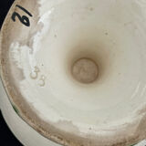 Compotier barbotine 1900 majolica faience