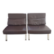 2 ligne roset flexus armchairs – full-grain leather
