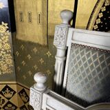 Louis XVI style upholstered bed