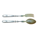 Service salad old handle silver stuffed punches Minerva