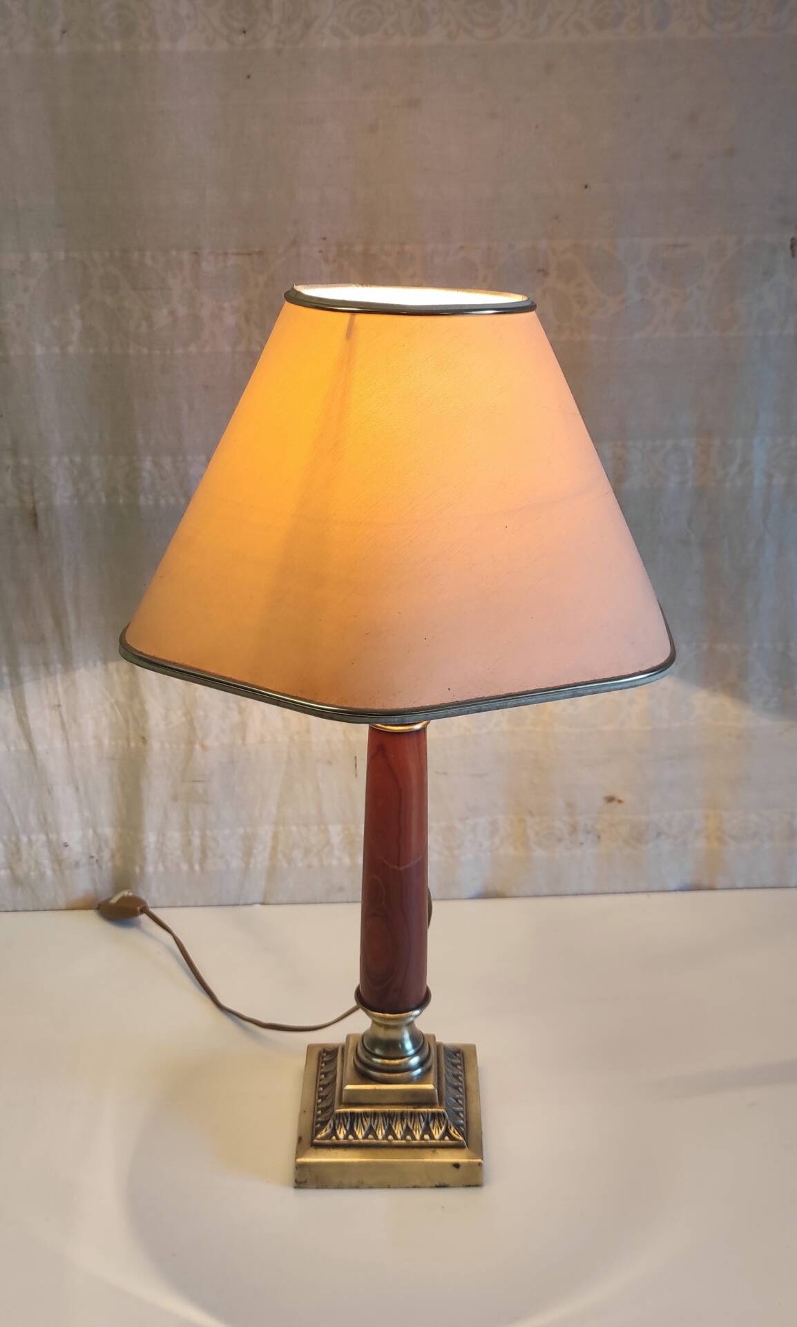 Table lamp base in bronze and marble - 19th century