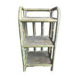 Small shelf console in green rattan