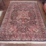 Handmade silk cashmere rug 282×186cm