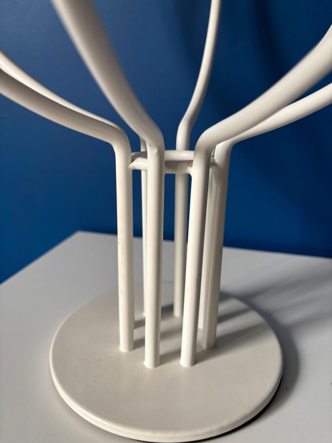 IKEA vintage candlestick model Stockholm – white 8-branch chandelier