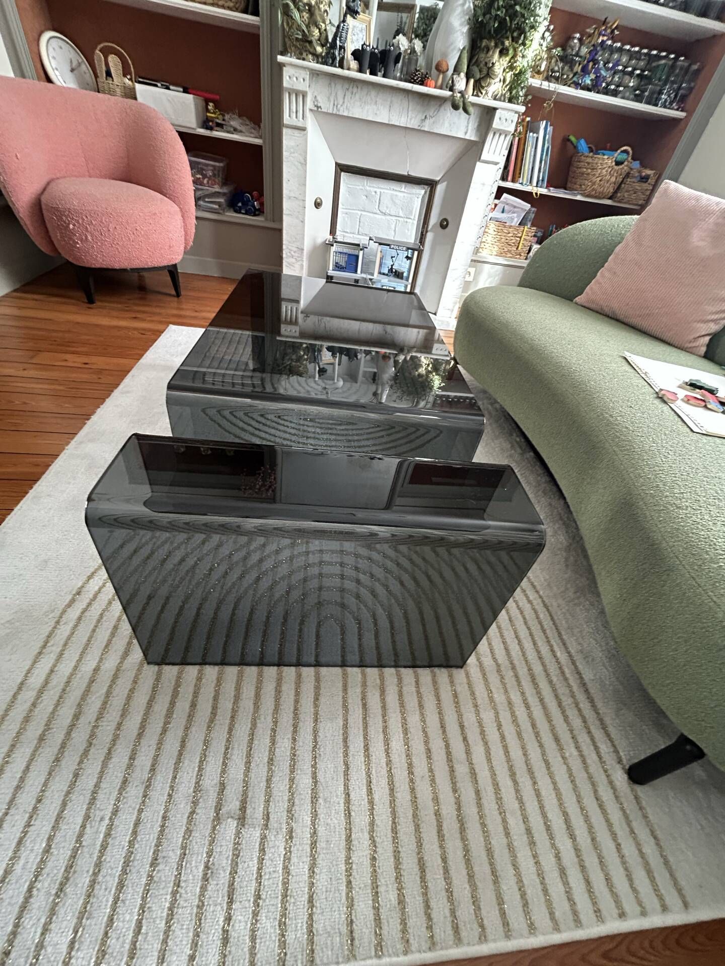 Tempered glass coffee table