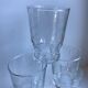 Set of 8 glass water glasses engraved 50s