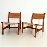 Paire de fauteuils week-end par Pierre Gautier Dalaye 1955