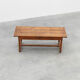 Rustic 19th century oak dinner table with drawers opening laterally, France
