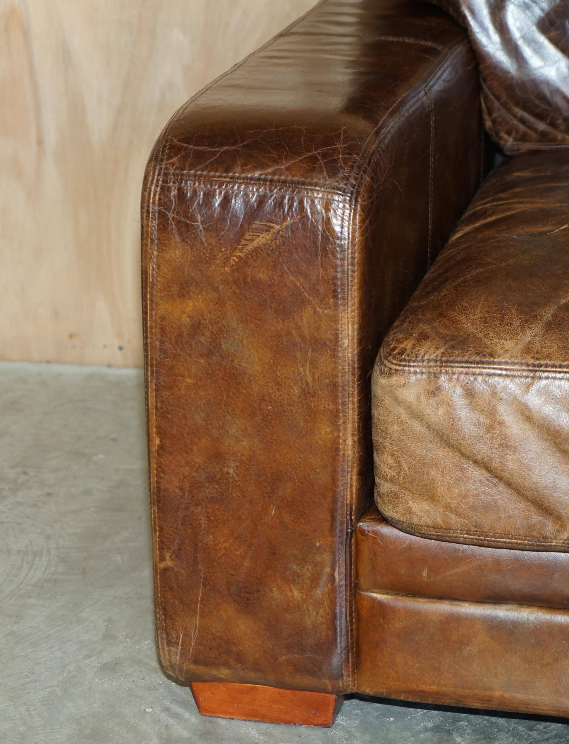 Halo Soho Heritage Leather Biker Sofa by Timothy Oulton