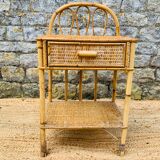 Rattan bedside table