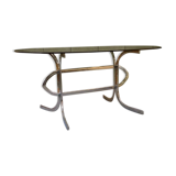 Smoked glass and chrome table circa 1970