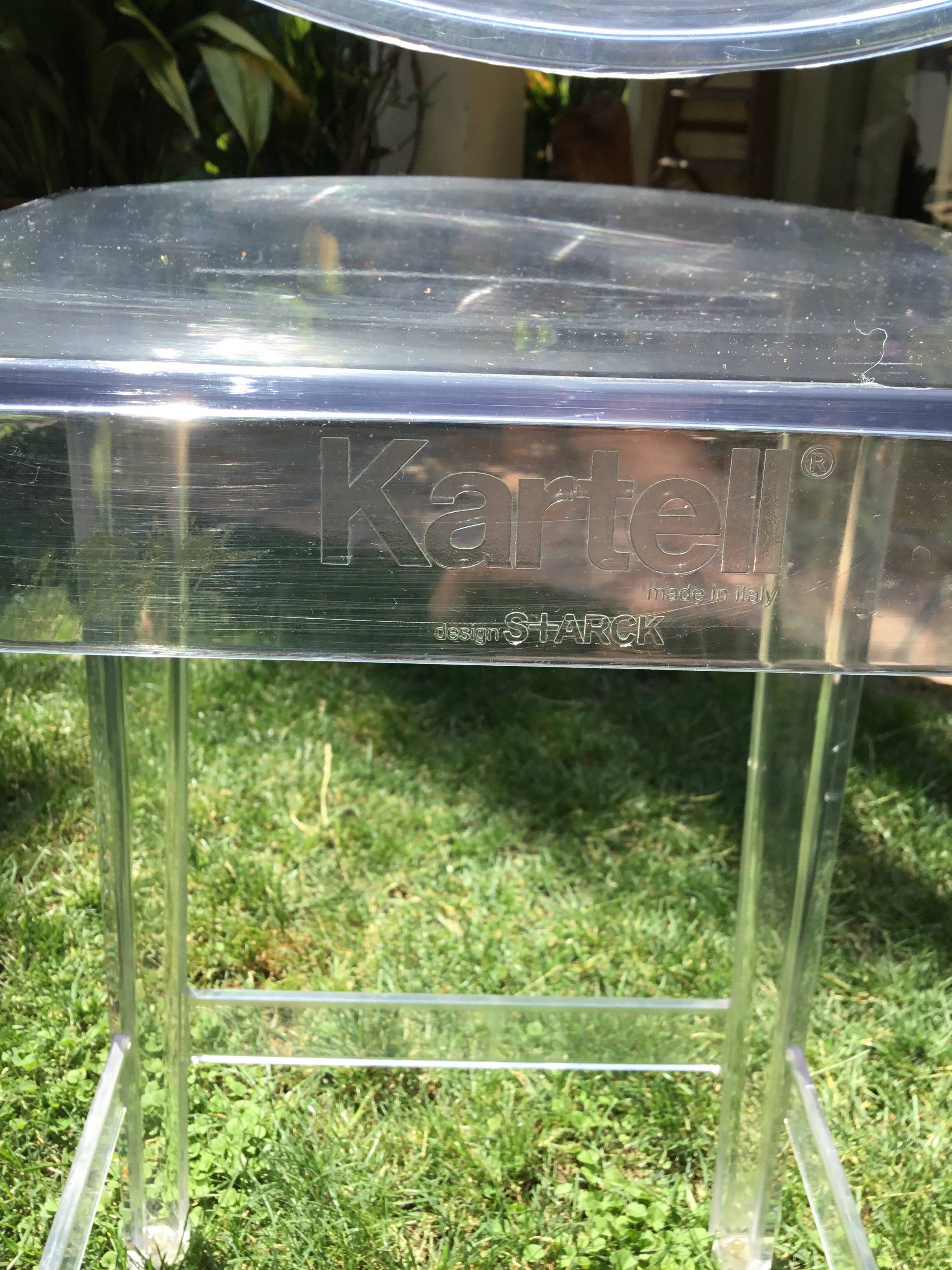 Paire de tabourets de bar by kartell Philippe starck