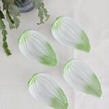 Set of 4 vegetable slip bowls