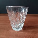 6 small 8 cl glasses in VMC glass Reims France vintage