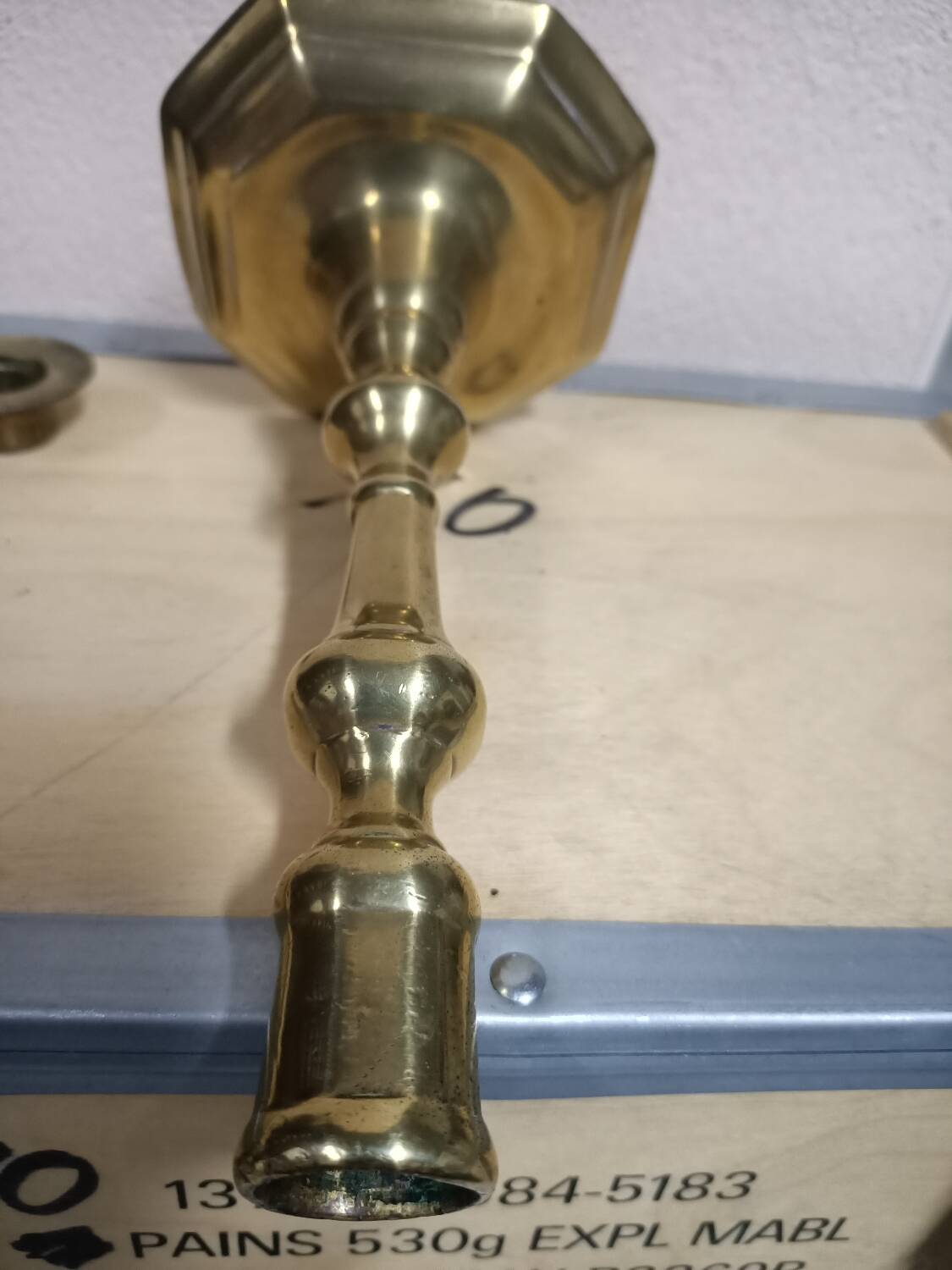 Gilded bronze candle holder