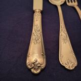 Antique silver-plated flatware set. Complete service for 12 people.