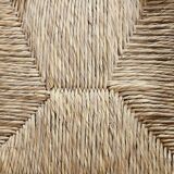 4 chaises en paille dans le style Charlotte Perriand 1970 vintage