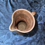 Glazed terracotta pitcher stamped jean dubost