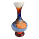 Vase opaline bleu et orange