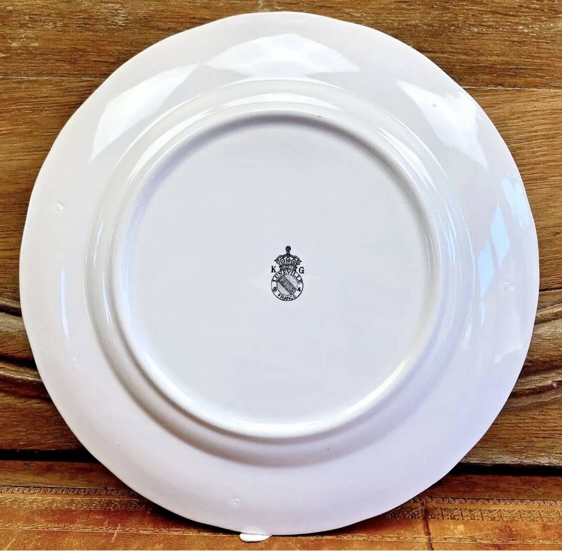 6 old Luneville flat plates, Réverbère model