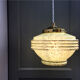 Vintage Globe art deco hanging in pale green Clichy glass.