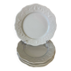 4 Limoges porcelain dinner plates Philippe Deshoulières California model