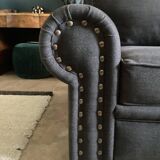 3-seater flannel upholstered sofa.