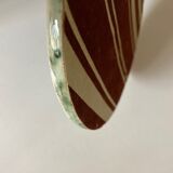 Incised ceramic mirror with flowers 1960