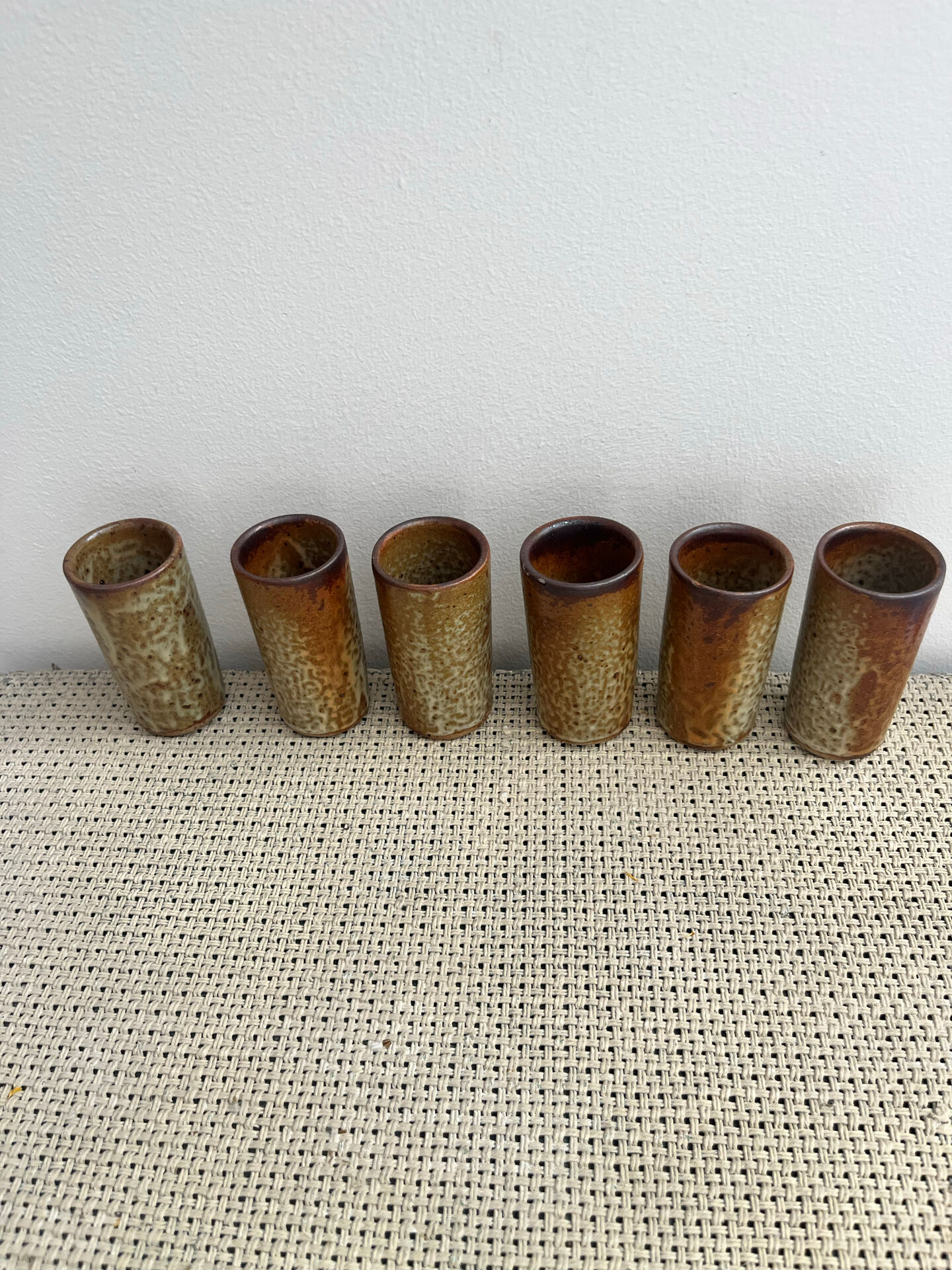 6 stoneware vases