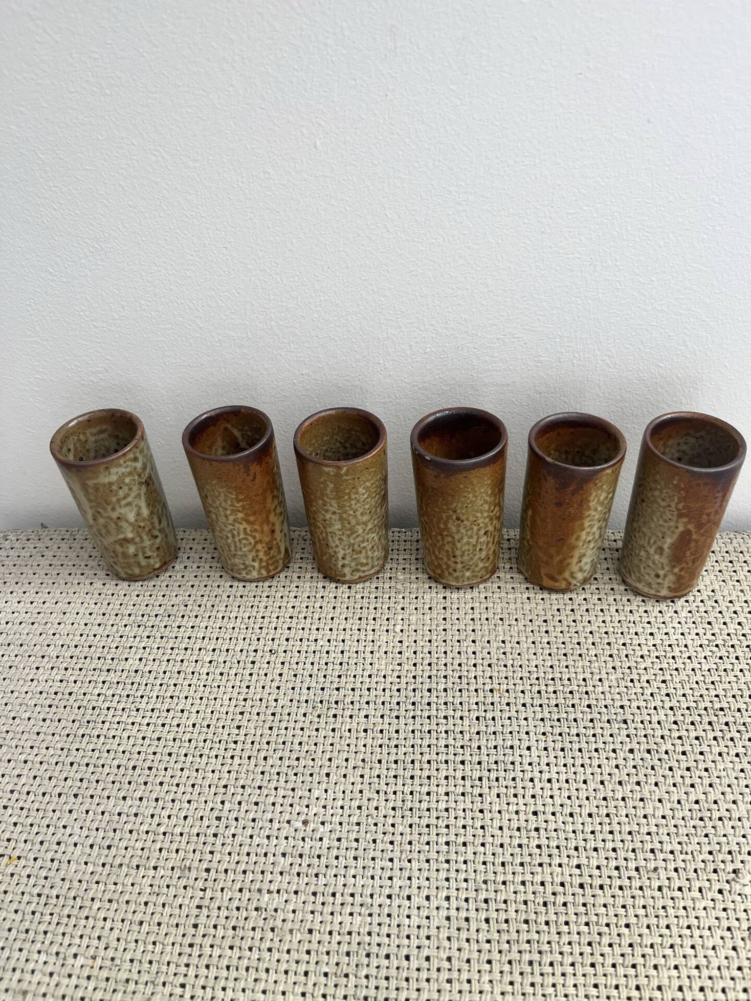 6 stoneware vases