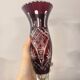 Dark Red Bohemian Crystal Soliflore Vase