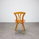 Vintage Czech folk farmhouse chair in solid wood, from the 1940s-1950s.