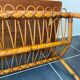Vintage rattan coffee table 86x53x46 70s