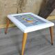Table basse vintage mosaïque design scandinave 1960