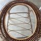 Rattan coffee table and glass in excellent condition