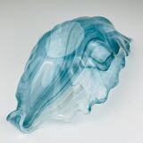 Vintage Italian Blue Art Glass Vase, 1990s