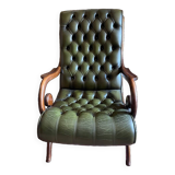 Vintage leather chesterfield armchair