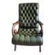 Fauteuil chesterfield en cuir vintage