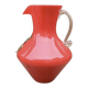 Coral red Provence opaline pitcher vase - 1960s