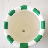 Checkerboard pattern clay pot