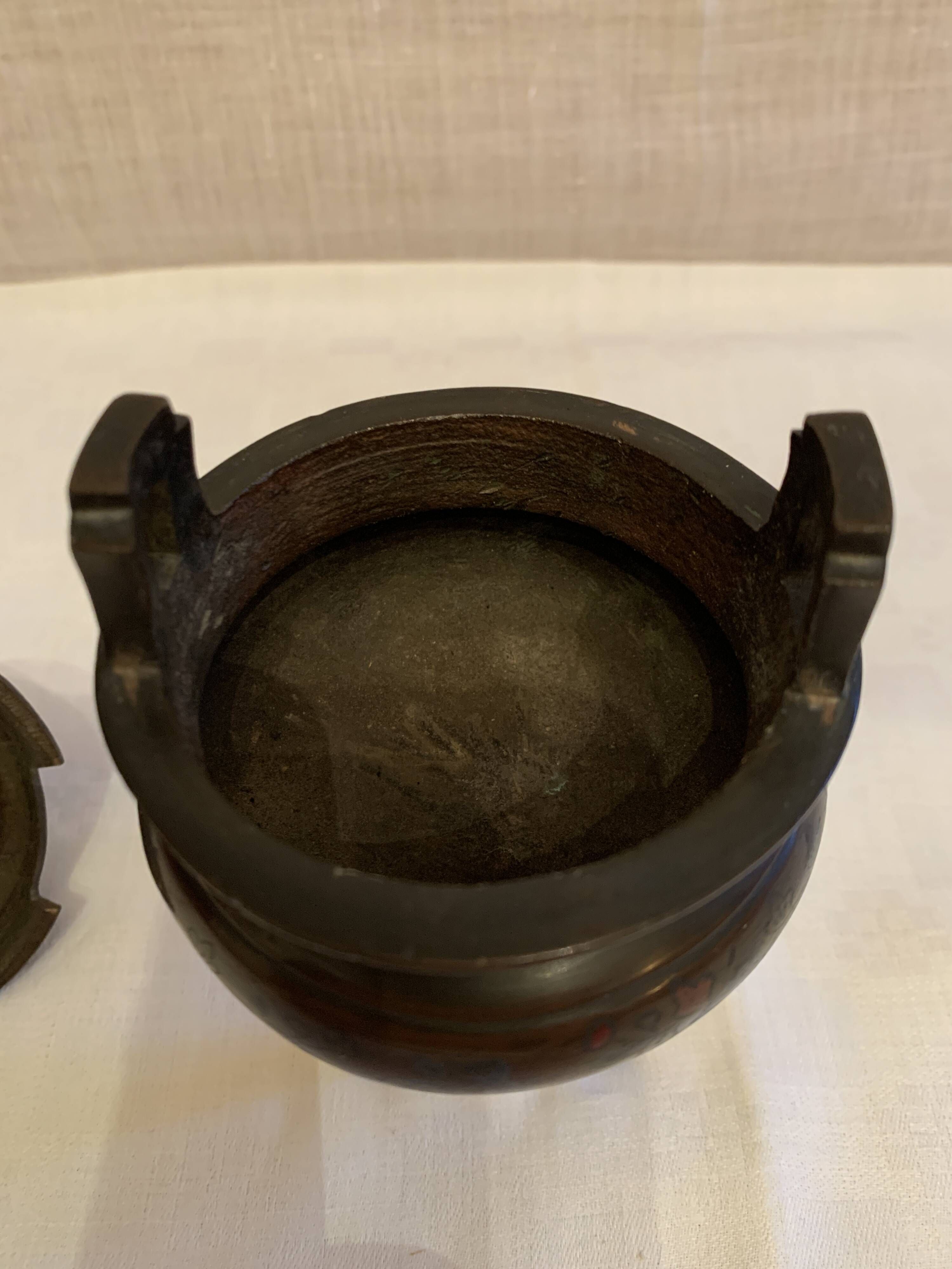Bronze censer ashtray 1900