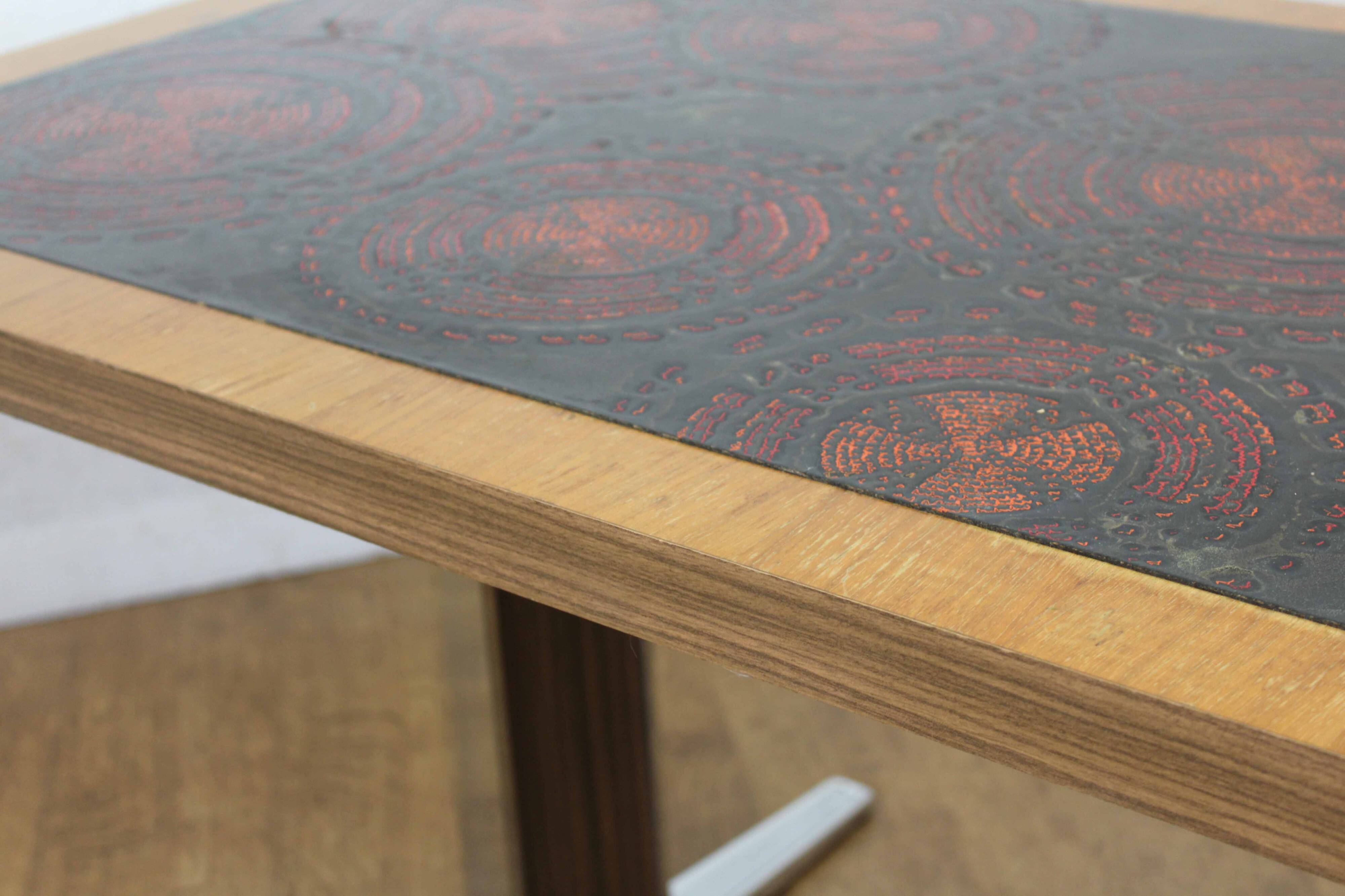 1970s rise and fall coffee table